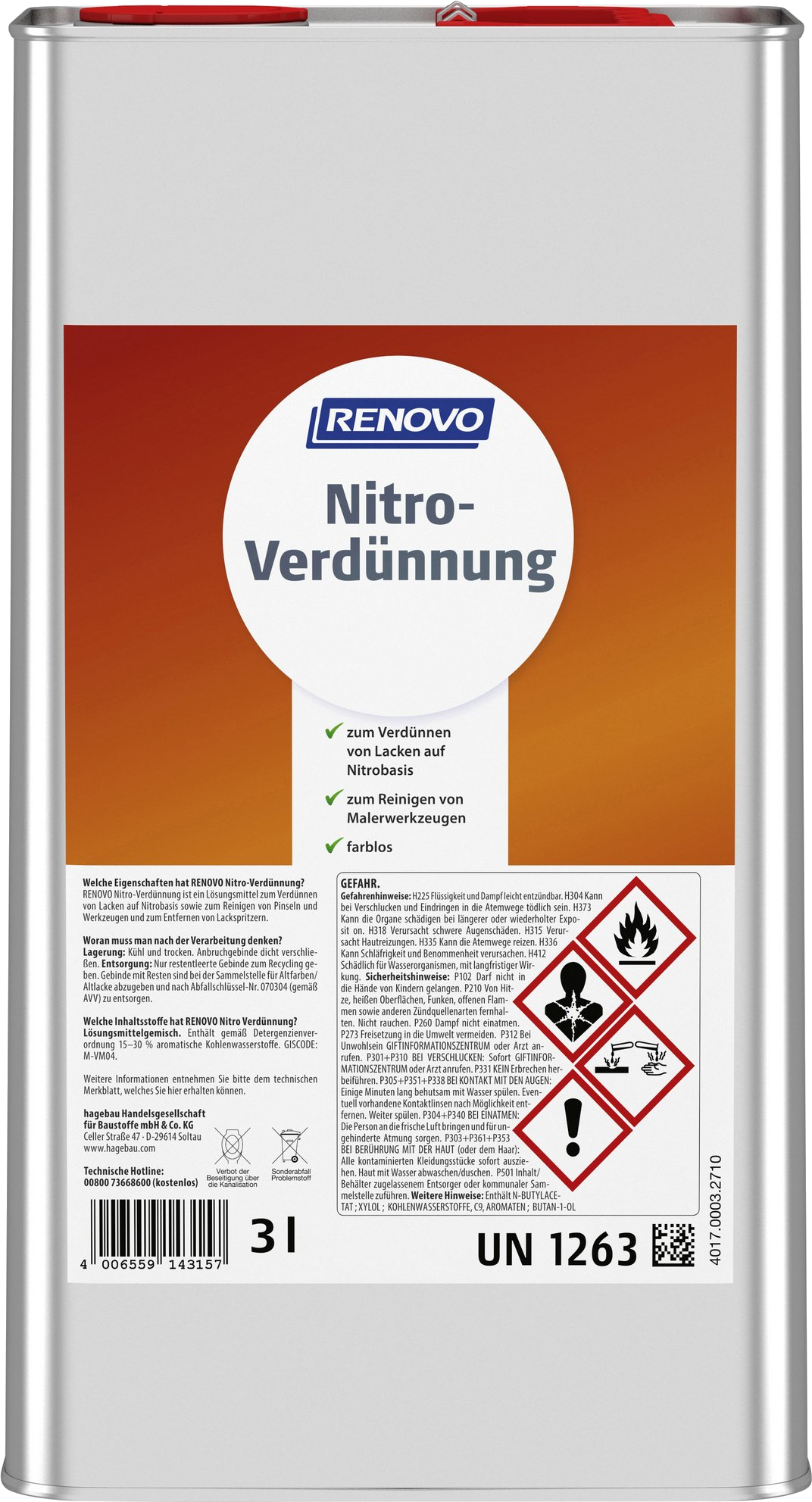 3L Renovo Nitroverdünnung