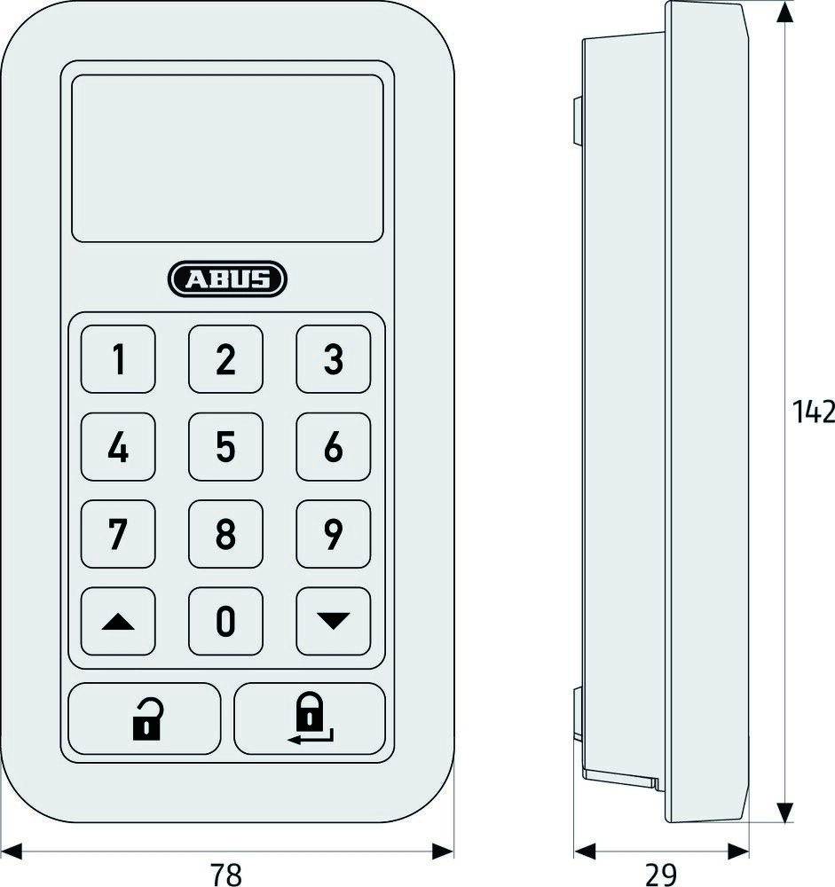 ABUS Funk-Tastatur HomeTec Pro CFT3000S