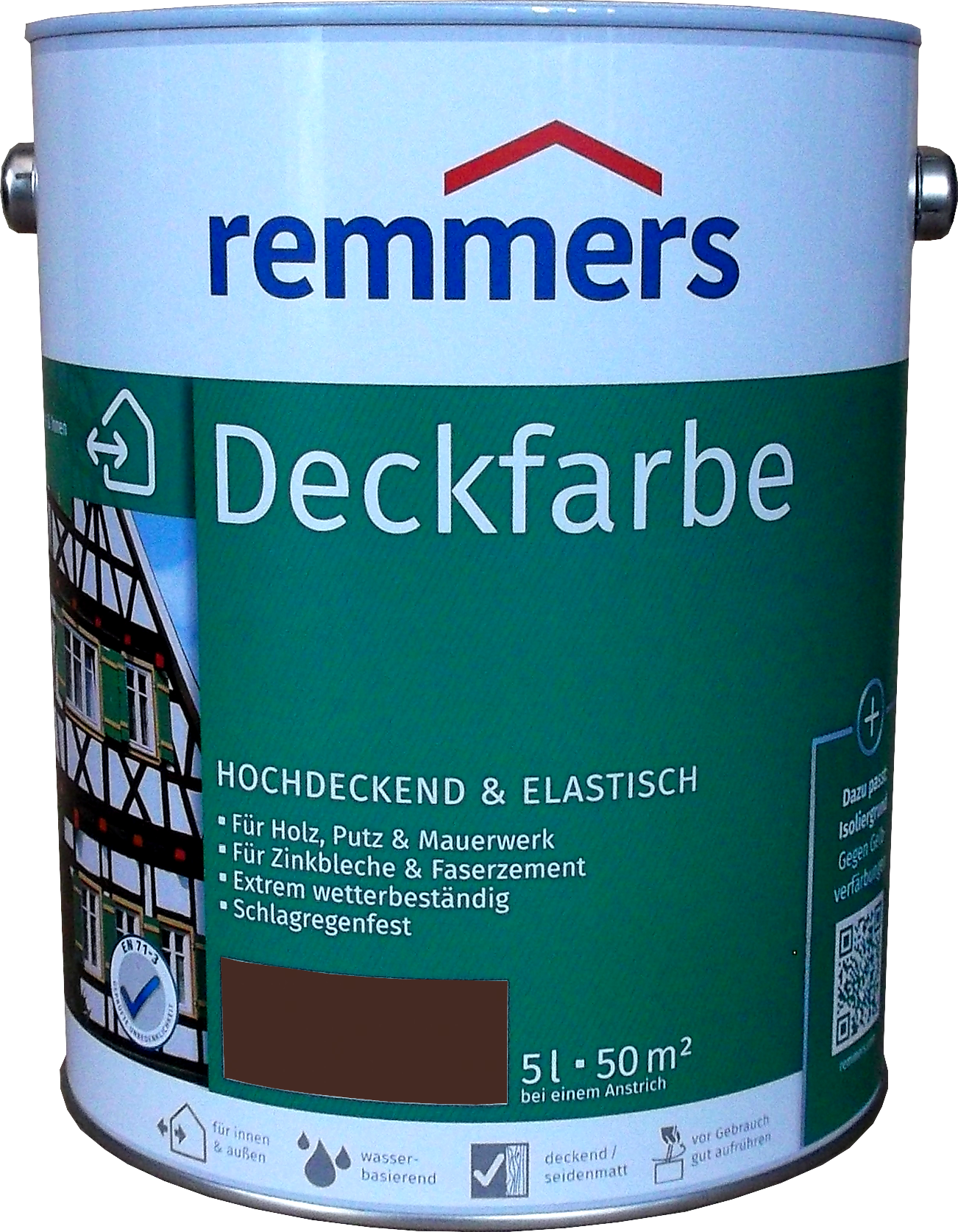 5L Remmers Deckfarbe Nussbraun