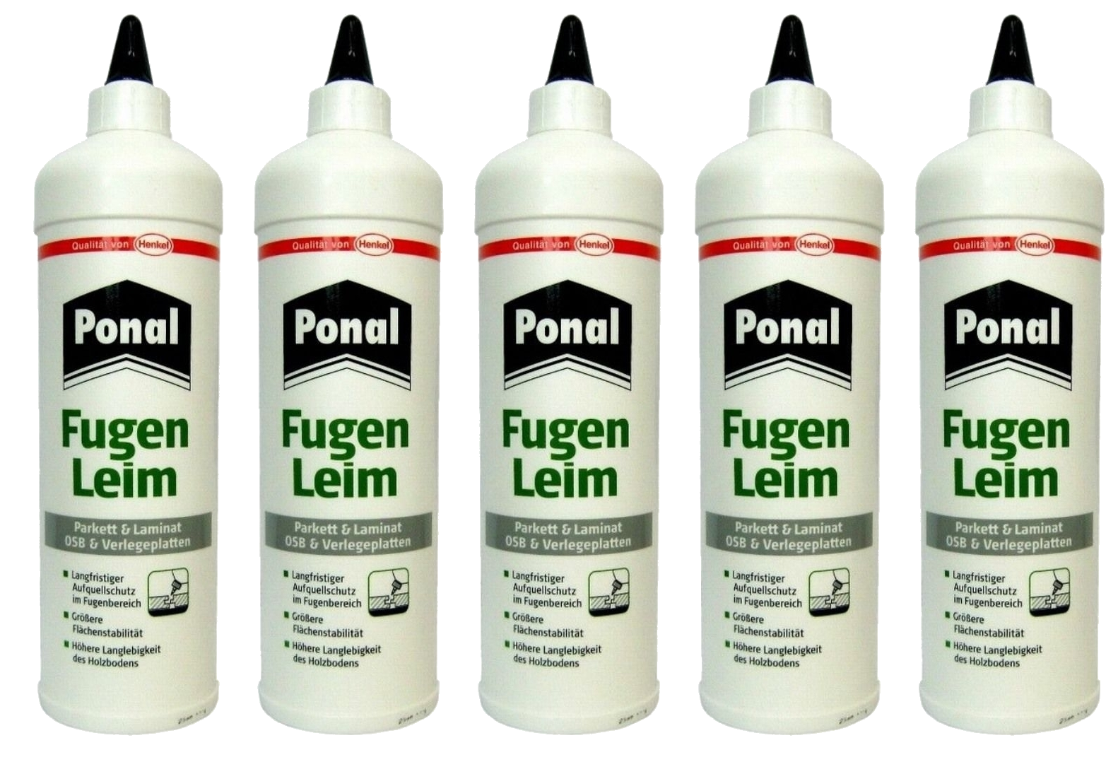 5x 1Kg Ponal Fugenleim Parkett-Leim Laminat-Kleber
