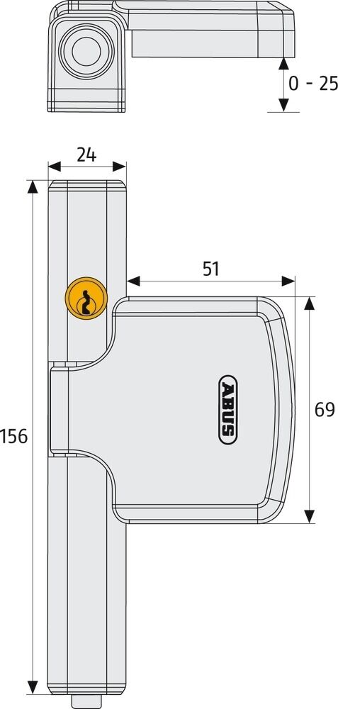 ABUS Fensterschloß FTS206 weiss