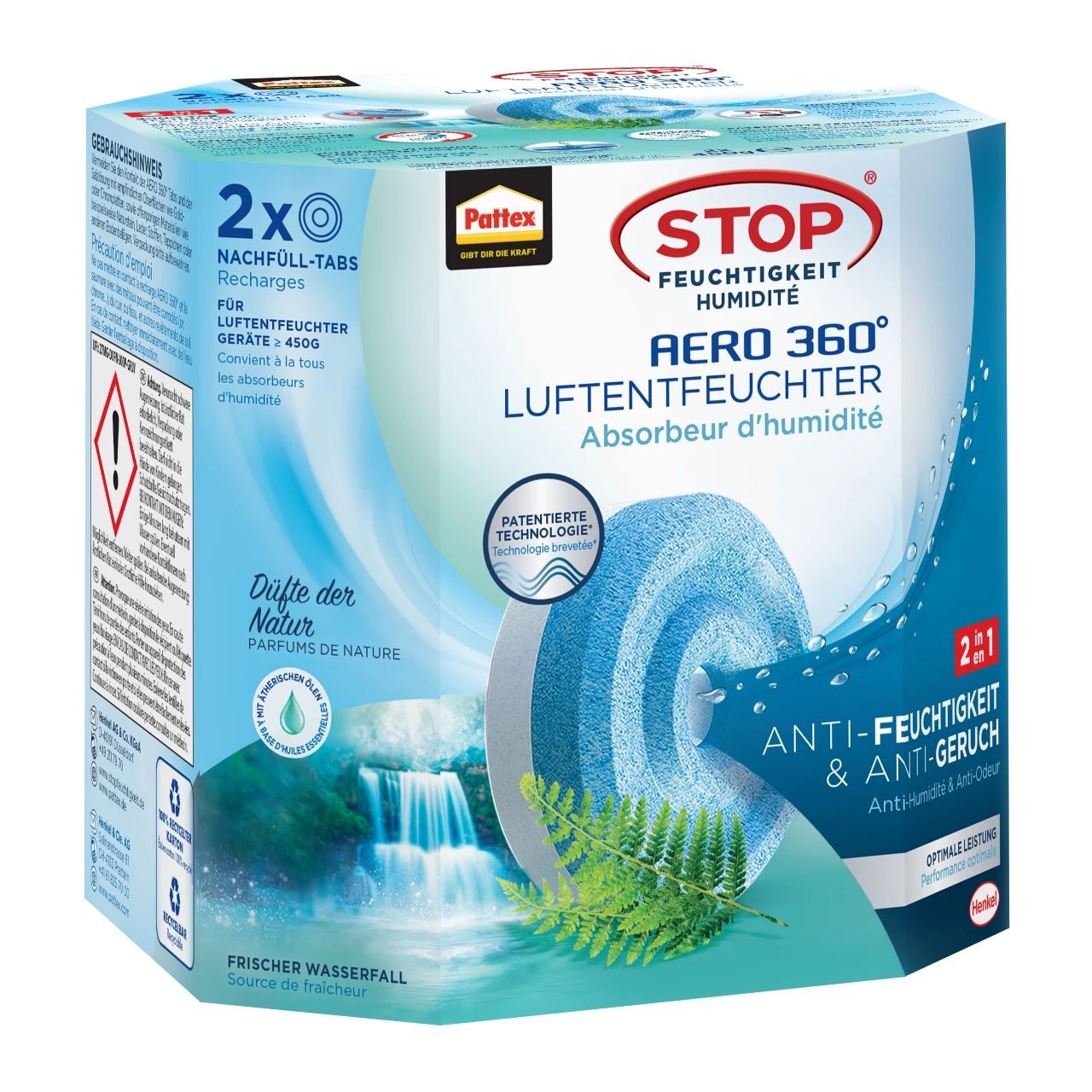Pattex Aero 360° Frischer Wasserfall 2x450g Taps