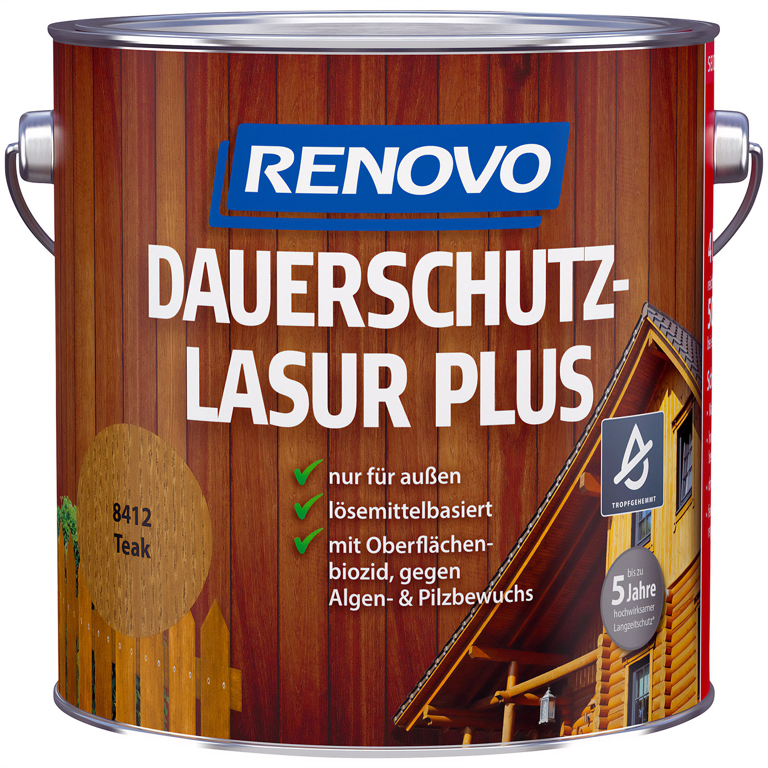 4L Renovo Dauerschutzlasur PLUS Nr.8412 Teak