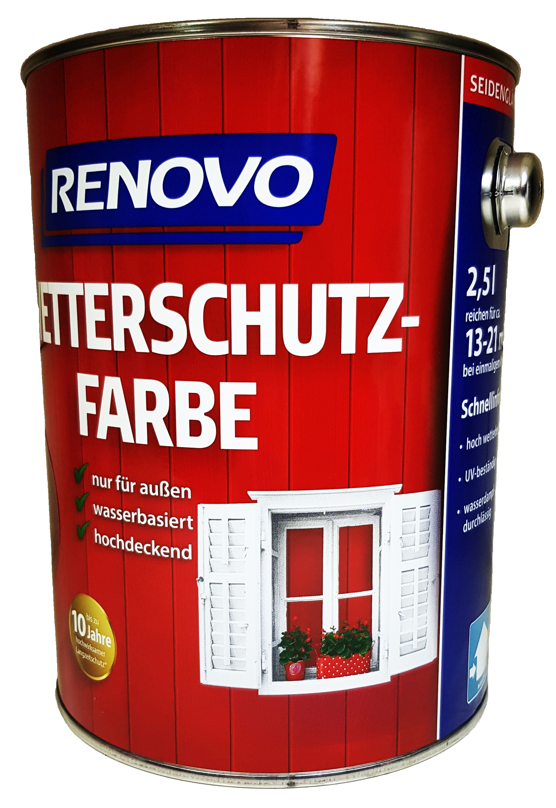 2,5 L Renovo Wetterschutzfarbe Nr.8014 sepiabraun