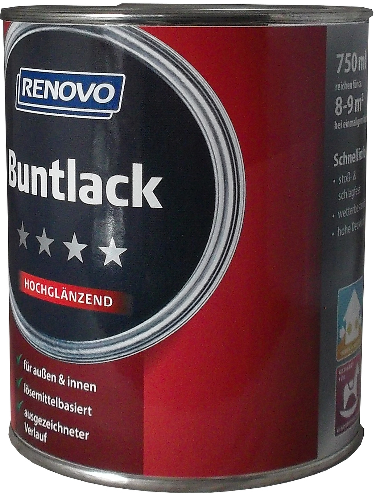 750ml Renovo Buntlack hochglänzend schwarz Nr.9900