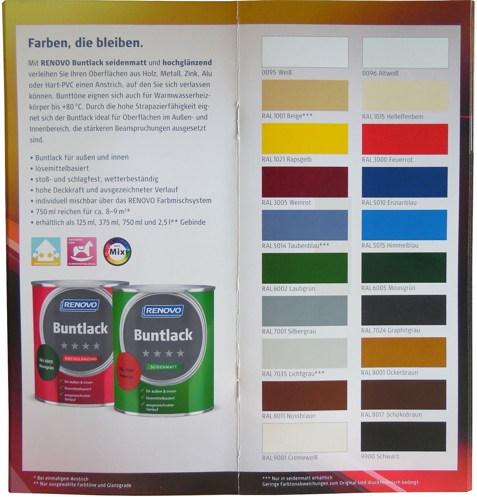 750ml Renovo Hochglanzlack nussbraun Nr.8011