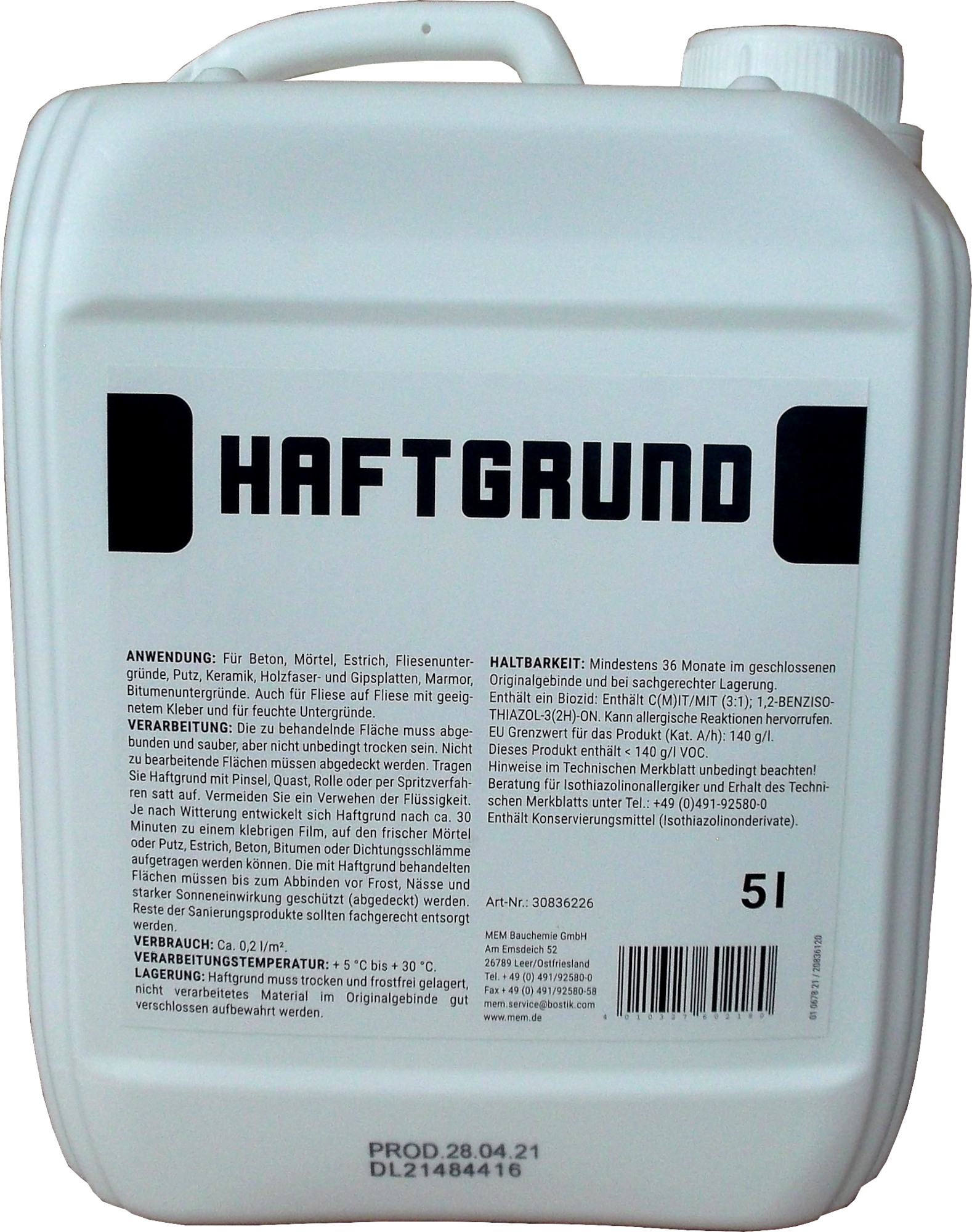 5L Haftgrund Haftvermittler Grundierung