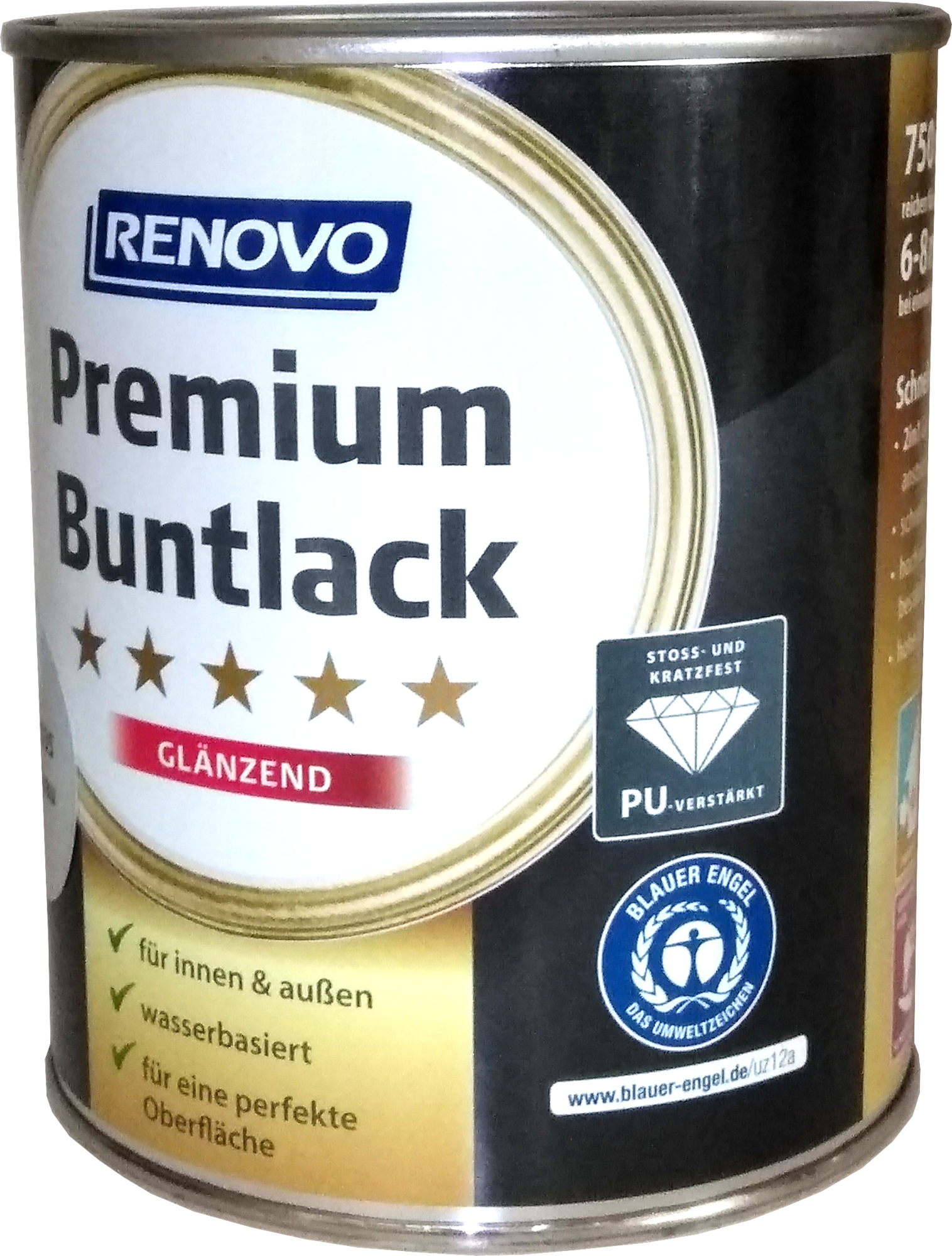 750ml Renovo Premium Buntlack glänzend RAL8011 Nussbraun