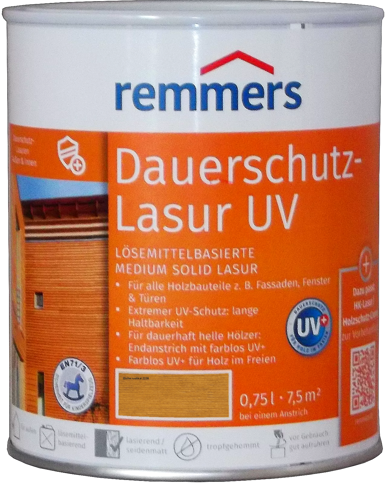750ml Remmers Dauerschutz-Lasur UV Eiche rustikal