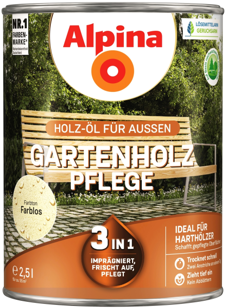 2,5L ALPINA Gartenholz-Pflege-ÖL Farblos