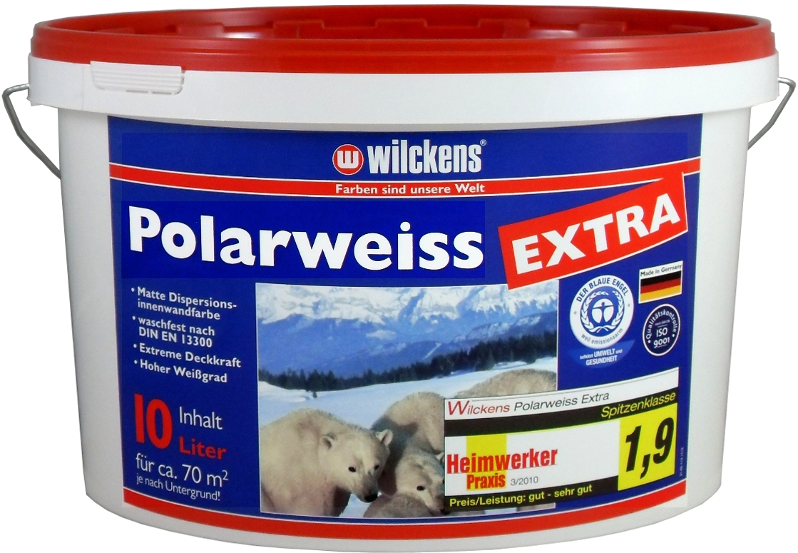 10Liter WILCKENS weiß Polarweiss Wandfarben | extra Wandfarben innen | | Farbenfritze