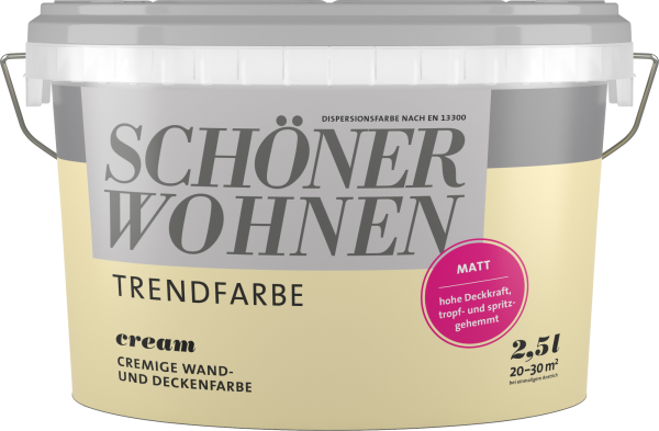 2,5L Schöner Wohnen - Trend- Wandfarbe matt Cream
