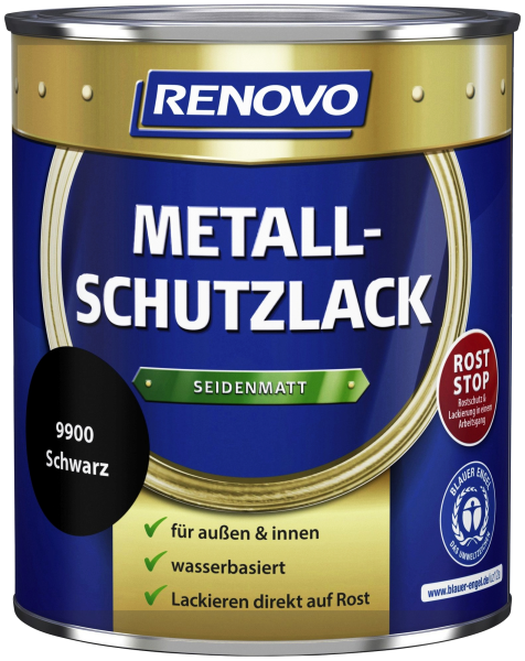 750ml Renovo Metallschutzlack sdm Schwarz 9900