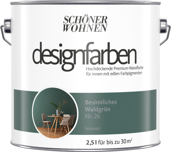2,5L Schöner Wohnen Designfarbe Besinnliches Waldgrün 26