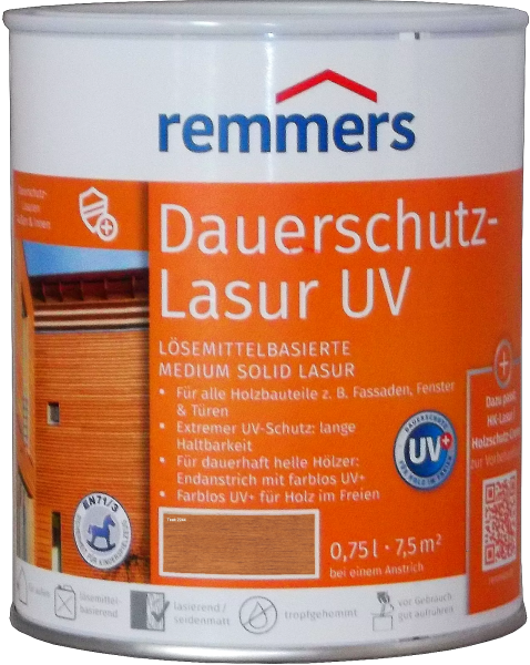 750ml Remmers Dauerschutz-Lasur UV Teak