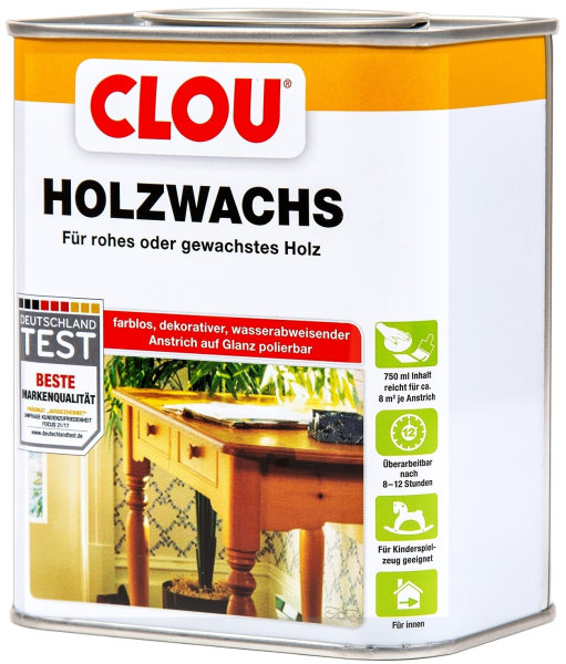 750ml Clou Holzwachs W1 farblos