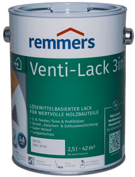 2,5L Remmers Venti-Decklack weiß RAL9016