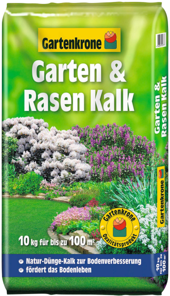 10kg Gartenkrone Rasenkalk, Schutz vor Übersäuerung