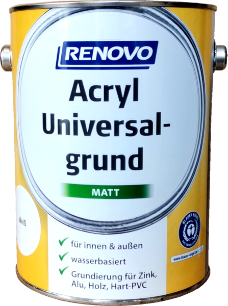 2,5 Liter Renovo Acryl Universalgrund matt weiss