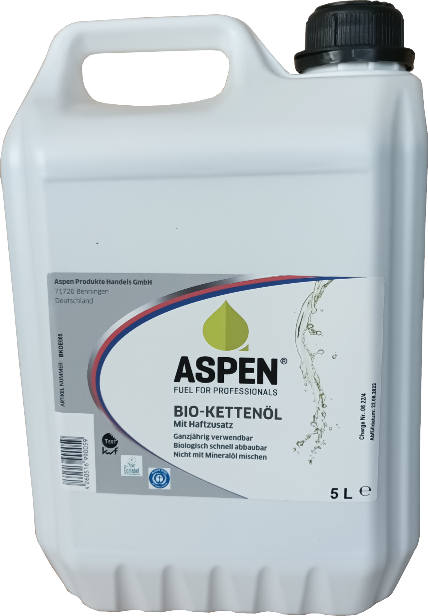 ASPEN BIO Sägekettenöl, 5 Ltr., Öle, Benzin, Schmierstoffe, Weitere  Angebote