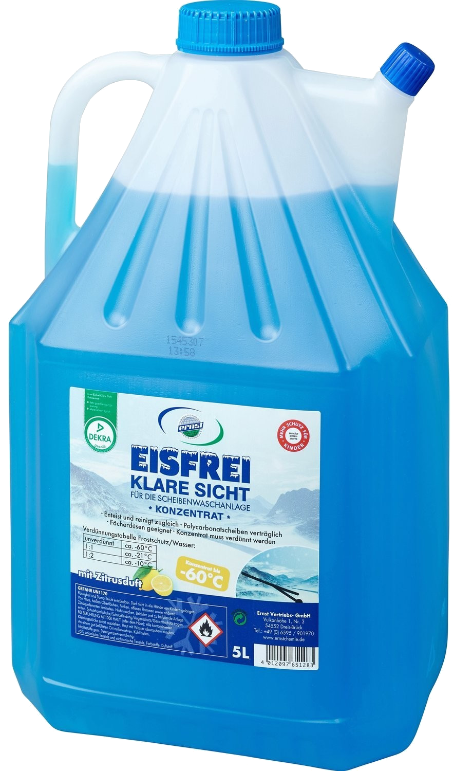 5 Liter Ernst Eisfrei Klare Sicht bis - 60°
