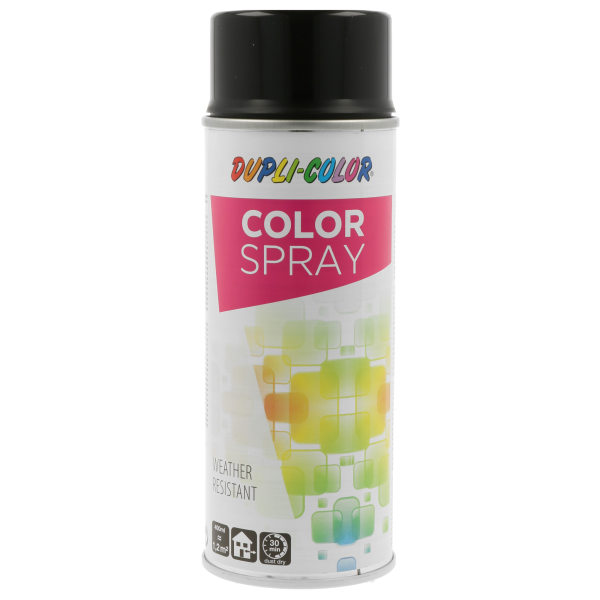 400ml DUPLI-COLOR Sprühlack Color Spray Tiefschwarz RAL 9005 glänzend
