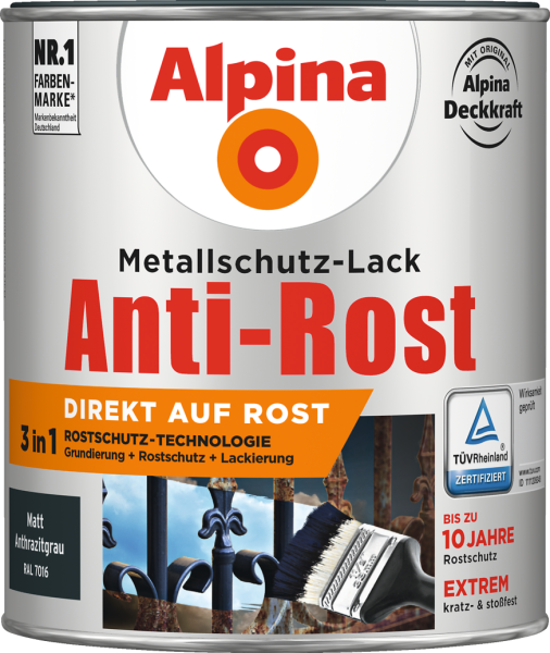 2,5L ALPINA Anti-Rost matt anthrazitgrau 7016