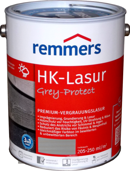 5L Remmers HK Lasur Wassergrau Grey Protect