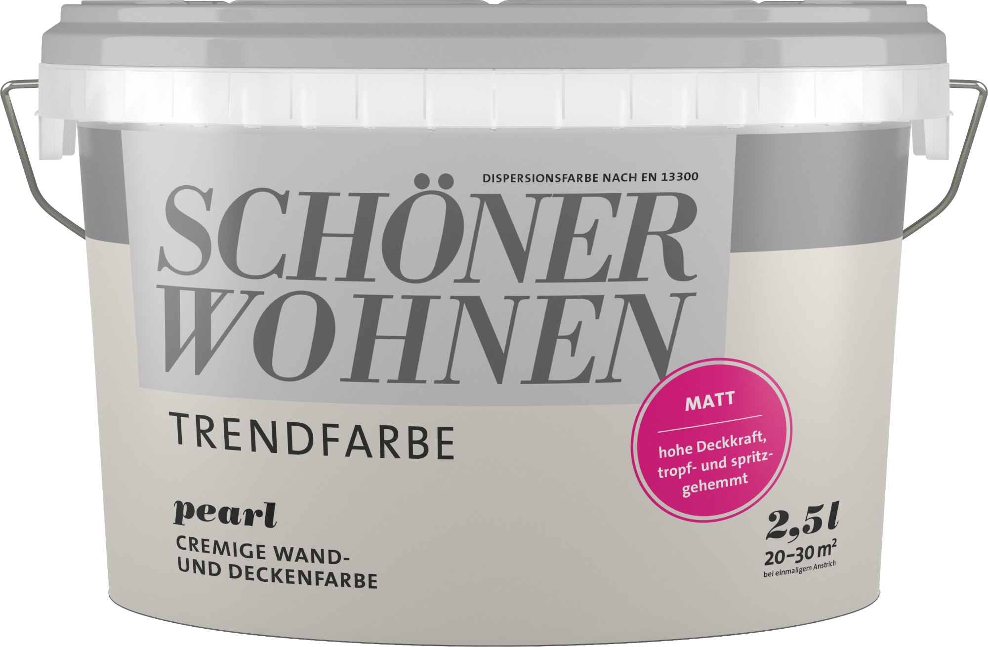 Schöner Wandfarben WOHNEN SCHÖNER | Wohnen-Trend Pearl matt Wandfarbe Wandfarbe 2,5L | | Farbenfritze