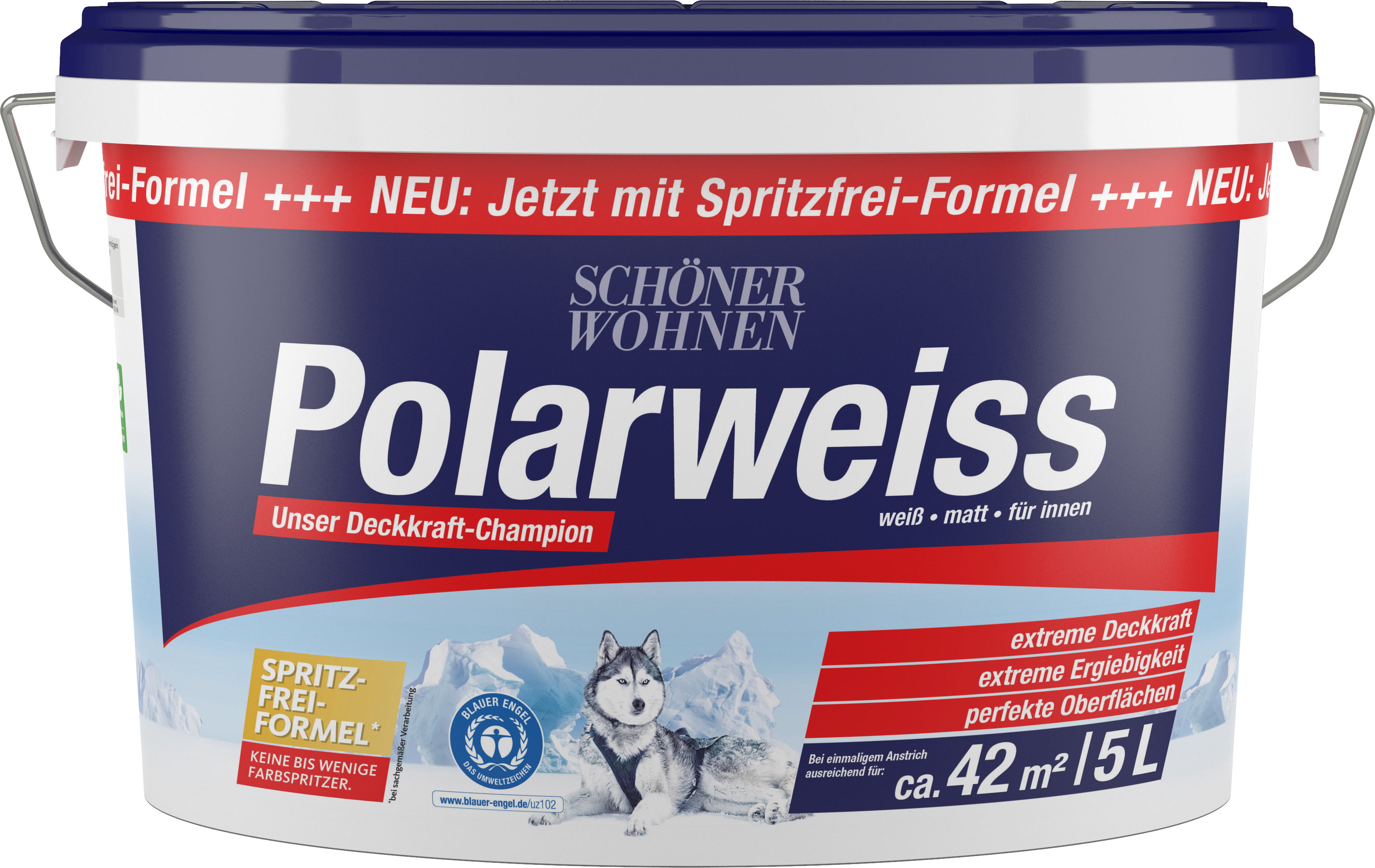 5 Liter Schöner Wohnen Polarweiss | SCHÖNER WOHNEN Wandfarbe | Wandfarben |  Farbenfritze