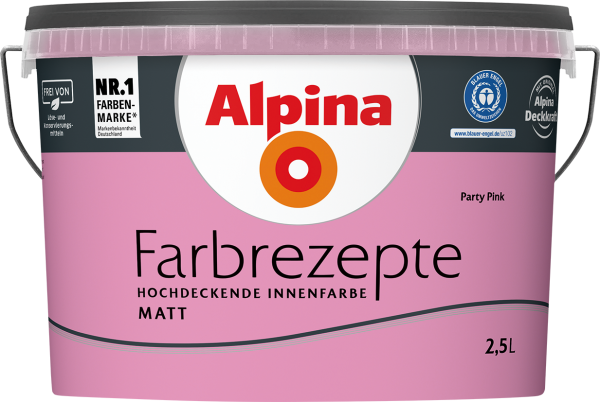 2,5L ALPINA Farbrezepte Party Pink, Matt