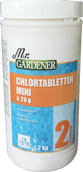 1,2kg Mr. Gardener Chlor Mini Tabletten