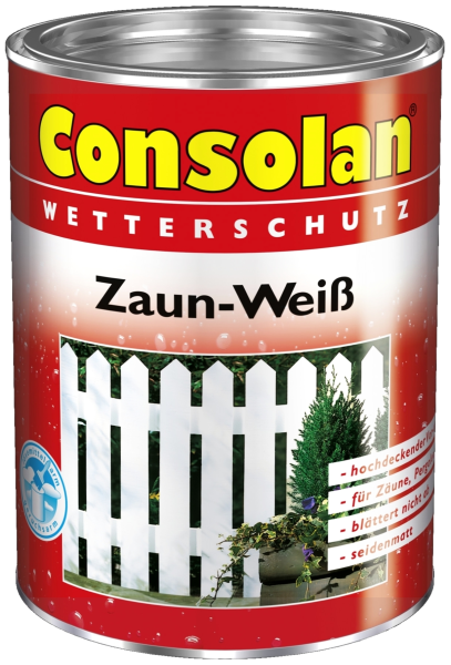 2,5 Liter Consolan Zaunweiss