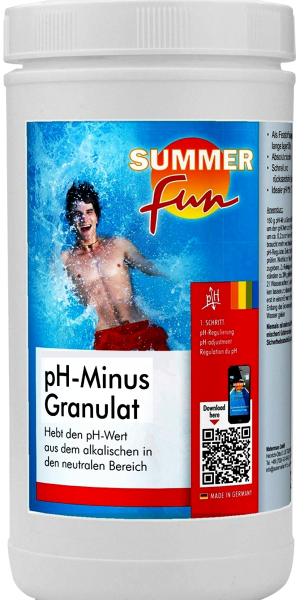 SummerFun 1,8kg pH-Minus Granulat, pH-Wert Senker