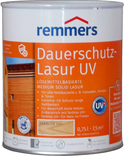 750ml Remmers Dauerschutz-Lasur UV Farblos