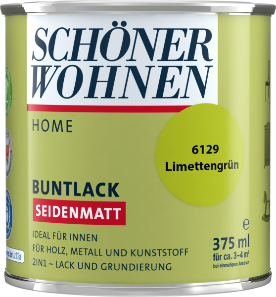 375ml Schöner Wohnen Home Buntlack seidenmatt, 6129 Limettengrün