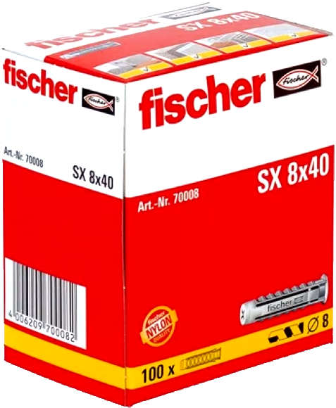 100 Stück Fischer Dübel SX 8 x 40mm